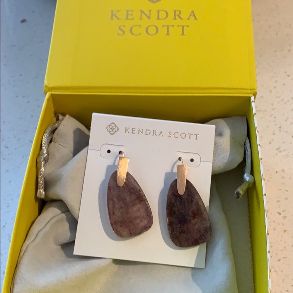 Marty gold drop earrings by Kendra Scott